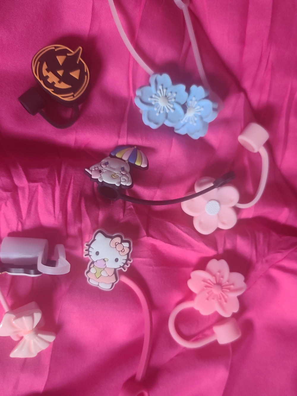 Hello Kitty Pink Flower & Character Kids Hair Ties